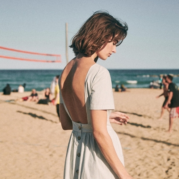 Sezane Gold Midi Dress - Picture 6 of 16